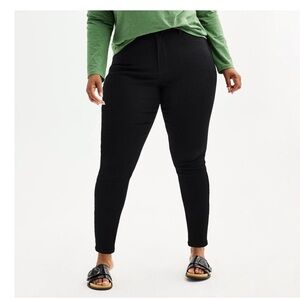 Women's Sonoma Goods For Life High-Rise Skinny Jeans, Size: 18 Regular, Black